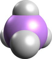 Ball-and-stick model version of the arsonium ion