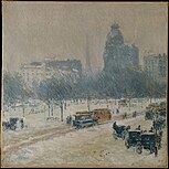 Winter in Union Square, Hassam