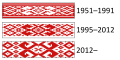 Decorative patterns on the Flag of Belarus that resembles ruchnik