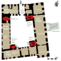 Deutsch: Grundriss von Schloss Wolfsburg English: The floor plan of the Wolfsburg