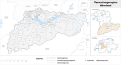 Plan regionu administracyjnego Oberland