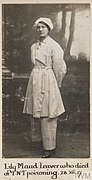 Lily Maud Leaver, Munitions work. Died of TNT poisoning 28 December 1917.jpg