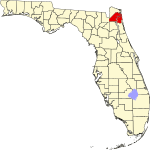 Округ Дувол на карте штата.