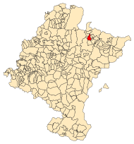 Localização do município de Garralda em Navarra