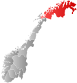 Location of Troms og Finnmark