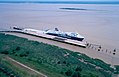 The Airbus-carrier Ville de Bordeaux on the Gironde