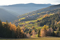 Thung lũng Val Gardena ở Laion, Nam Tirol, Ý