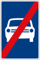 End of road for motor vehicles