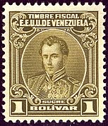1922 1Bolivar VenezuelaFiscal unused YvFP137 MiSt127.jpg