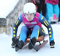 Yulianna Tunytska beim Einsitzer-Wettbewerb