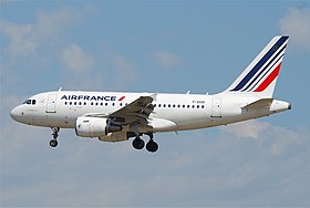 Un Airbus A318-100 de la compagnie Air France