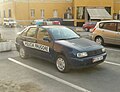 Policia Rrugore. Antiguo vehículo de seguridad vial.