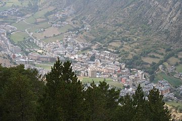 Encamp visto desde la Vall dels Cortals