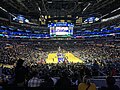 Inside Crypto.com Arena during a Lakers game.