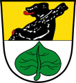 Gemeinde Sigmarszell Geteilt von Gold und Silber; oben ein aus der Teilungslinie wachsender, rot bewehrter schwarzer Bär mit schwarzem Baum auf der Schulter, unten ein grünes Lindenblatt.