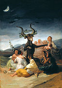 El aquelarre, ein unter anderem von Reverend Bizarre als Covermotiv genutztes Bild von Francisco Goya