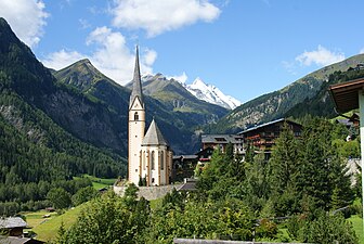 View of the Großglockner from Heiligenblut