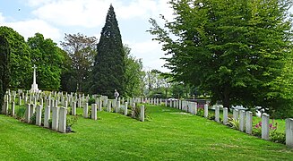 Ramparts Cemetery, view from Kanonweg, Ieper, Belgium