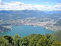 Lugano ed il Lai da Lugano - vista da la Sighignola
