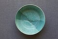 Stoneware bowl with carnelians inset in glaze, 1950s. 12 in. Photo by Will Taylor.