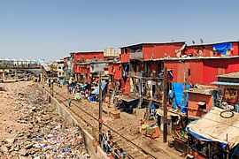 A slum near Bandra railway station