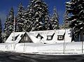 Snow covering Crater Lake National Park headquarters building in Munson Valley Historic District *** Photo shown on Main Page DYK Section 19 Apr 08