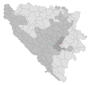 Lage der Gemeinde Novo Sarajevo in Bosnien und Herzegowina (anklickbare Karte)