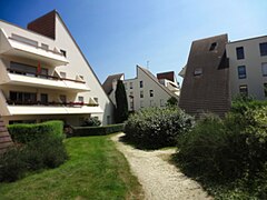 Immeubles triangulaires typiques du quartier