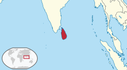 Location of Shri Lanka