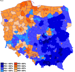 Wyniki wyborów do Parlamentu Europejskiego w poszczególnych powiatach