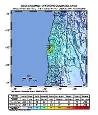 Terremoto M6.7 en Coquimbo, Chile. (19 de enero de 2019).