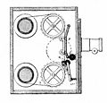 Aufrisszeichnung von Acres’ Filmkamera, patentiert 1893