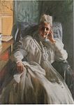 Änkedrottning Sofia. Målning av Anders Zorn 1909.