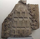 Relief večnadstropnega templja, 2. stoletje našega štetja, Ghantasala stupa[79][80]