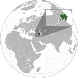 Lega Azerbajdžana (zeleno).