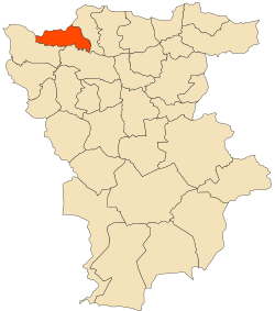 Localização da cidade dentro da província de Mila