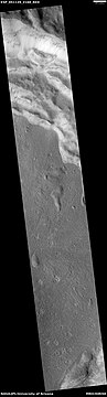 Wide view of ring-mold craters, as seen by HiRISE under HiWish program