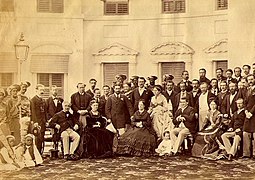 Group photograph taken at Government house, Calcutta, India. December 1869.jpg