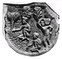 Vrtnarji vrtnarijo v Jetavani, Bodh Gaya 2.-1. st. pr. n. št.