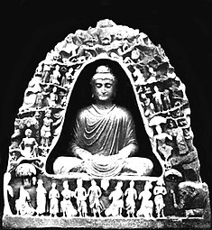 Vasudeva I: Mamane Dheri Buddha, inscribed with "Year 89", probably of the Kanishka era (AD 216).[125]