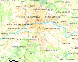 Mapa obce Orléans