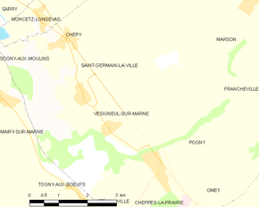 Poziția localității Vésigneul-sur-Marne