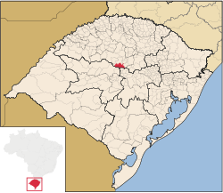 Localização de Salto do Jacuí no Rio Grande do Sul