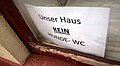 Unser Haus - KEIN - Hunde WC