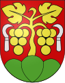 Rebmutz im Wappen von Twann, Schweiz
