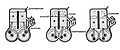 Funktionsprinzip des Doppelkolbenmotors (circa 1919)