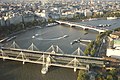 Image 33Rail, road and river traffic, seen from the London Eye.