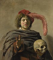 Joven sosteniendo una calavera - Óleo sobre lienzo, 92 x 81 cm, National Gallery, Londres.