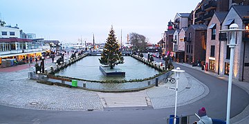 Museumshafen nach Hotelneubau (rechts) im Dezember 2019