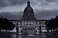 The Alberta Provincial Legislature Building, B&W.